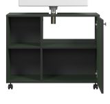 Waschbeckenunterschrank Feliz in gr�n Badschrank auf Rollen 80 cm