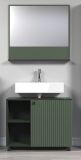 Badezimmer Spiegel Feliz in gr�n Badspiegel mit Ablage 80 cm