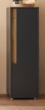Badezimmer Midischrank Center in grau matt und Wotan Eiche Badm�bel Kommode 34 x 114 cm