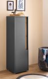 Badezimmer Midischrank Center in grau matt und Wotan Eiche Badm�bel Kommode 34 x 114 cm