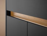 Badm�bel Set 2-teilig Center in grau matt und Wotan Eiche Badkombination 60 cm