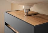 Badm�bel Set 3-teilig Center in grau matt und Wotan Eiche Badkombination 114 cm