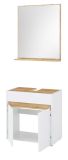 Badm�bel Set 2-teilig Center in wei� und Wotan Eiche Badkombination 60 cm