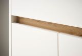 Badm�bel Set 3-teilig Center in wei� und Wotan Eiche Badkombination 114 cm