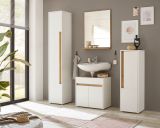 Badm�bel Set 3-teilig Center in wei� und Wotan Eiche Badkombination 114 cm