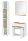 Badm�bel Set 3-teilig Center in wei� und Wotan Eiche Badkombination 114 cm
