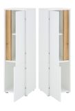 Badm�bel Set 4-teilig Center in wei� und Wotan Eiche Badkombination 168 cm