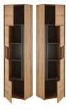Vitrine Center in Evoke Eiche und grau Vitrinenschrank 50 x 197 cm