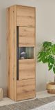 Vitrine Center in Evoke Eiche und grau Vitrinenschrank 50 x 197 cm