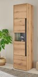 Vitrine Center in Evoke Eiche und grau Vitrinenschrank 50 x 197 cm