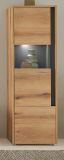 Vitrine Center in Evoke Eiche und grau Vitrinenschrank 50 x 155 cm