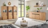 Vitrine Center in Evoke Eiche und grau Vitrinenschrank 50 x 155 cm