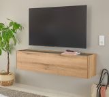 TV-Lowboard Center in Evoke Eiche und grau TV-Unterteil h�ngend 150 cm H�ngeschrank