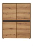 Highboard Center in Evoke Eiche und grau Kommode 100 x 120 cm