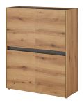 Highboard Center in Evoke Eiche und grau Kommode 100 x 120 cm