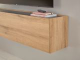 Wohnwand Center in Evoke Eiche und grau Set 5-teilig mit XXL TV-Board 340 cm
