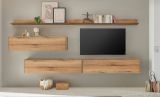 Wohnwand Center in Evoke Eiche und grau Set 5-teilig mit XXL TV-Board 340 cm