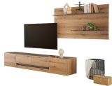 Wohnwand Center in Evoke Eiche und grau Wohnkombination Set 2-teilig 300 cm