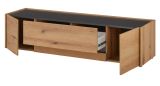 Wohnwand Center in Evoke Eiche und grau Wohnkombination Set 4-teilig 310 cm