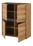 Wohnwand Center in Evoke Eiche und grau Wohnkombination Set 5-teilig 350 cm