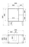 Waschbeckenunterschrank Torsby in grau und Evoke Eiche Badezimmer Unterschrank 60 cm