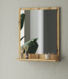 Badezimmer Spiegel Torsby in Evoke Eiche Badspiegel mit Ablage 60 x 75 cm