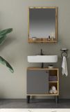 Badm�bel Set 2-teilig Torsby in grau und Evoke Eiche Badkombination 60 cm