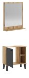 Badm�bel Set 2-teilig Torsby in grau und Evoke Eiche Badkombination 60 cm