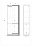 Vitrine Rivian in wei� matt und Evoke Eiche Vitrinenschrank 80 x 195 cm