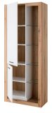 Vitrine Rivian in wei� matt und Evoke Eiche Vitrinenschrank 80 x 195 cm