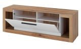 TV-Lowboard Rivian in wei� matt und Evoke Eiche TV Unterteil 150 x 49 cm