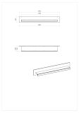 Wandboard Rivian in wei� matt und Evoke Eiche Wandregal 150 cm