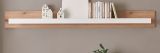 Wandboard Rivian in wei� matt und Evoke Eiche Wandregal 198 cm