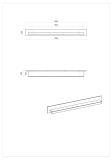 Wandboard Rivian in wei� matt und Evoke Eiche Wandregal 198 cm