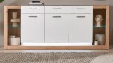 Sideboard Rivian in wei� matt und Evoke Eiche Kommode 198 x 83 cm