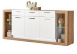 Sideboard Rivian in wei� matt und Evoke Eiche Kommode 198 x 83 cm