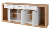Sideboard Rivian in wei� matt und Evoke Eiche Kommode 198 x 83 cm