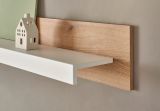 Wohnwand Rivian in wei� matt und Evoke Eiche Wohnkombination Set 3-teilig 298 cm