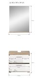 Badm�bel Set 2-teilig Mambo in wei� Hochglanz und Sonoma Eiche Badkombination 60 x 191 cm