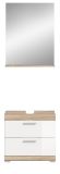 Badm�bel Set 2-teilig Mambo in wei� Hochglanz und Sonoma Eiche Badkombination 60 x 191 cm