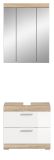 Badm�bel Set 2-teilig Mambo in wei� Hochglanz und Sonoma Eiche Badkombination 60 x 191 cm