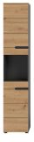 Badezimmer Hochschrank Cooper in Artisan Eiche und grau Badschrank 38 x 193 cm, Soft-Close