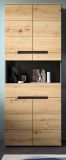 Badezimmer Hochschrank Cooper in Artisan Eiche und grau Badschrank 76 x 193 cm, Soft-Close
