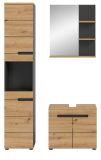 Badm�bel Set 3-teilig Cooper in Artisan Eiche und grau Badkombination 116 x 193 cm, Soft-Close