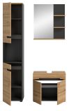 Badm�bel Set 3-teilig Cooper in Artisan Eiche und grau Badkombination 116 x 193 cm, Soft-Close