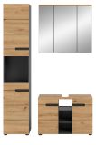 Badm�bel Set 3-teilig Cooper in Artisan Eiche und grau Badkombination 133 x 193 cm, Soft-Close