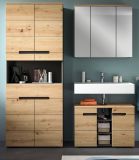 Badm�bel Set 3-teilig Cooper in Artisan Eiche und grau Badkombination 171 x 193 cm, Soft-Close