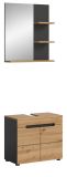 Badm�bel Set 2-teilig Cooper in Artisan Eiche und grau Badkombination 63 x 193 cm, Soft-Close