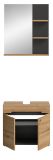 Badm�bel Set 2-teilig Cooper in Artisan Eiche und grau Badkombination 63 x 193 cm, Soft-Close
