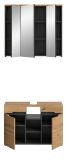 Badm�bel Set 2-teilig Cooper in Artisan Eiche und grau Badkombination 80 x 193 cm, Soft-Close